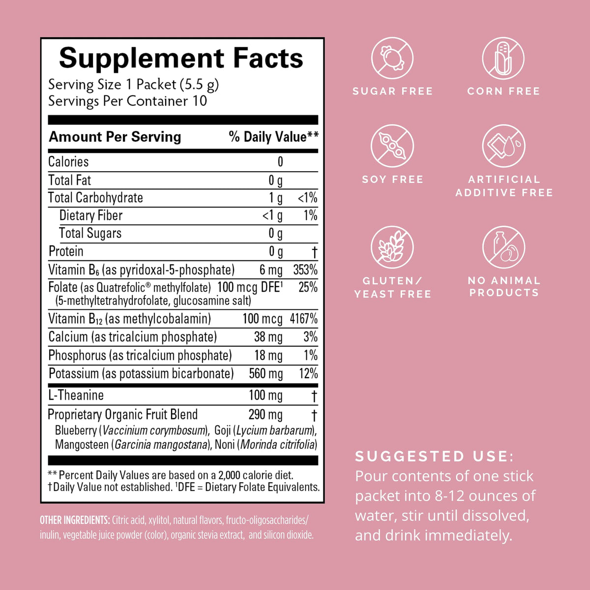 BRAINMD Dr Amen Brain Boost On The Go - 10 Packets, Berry Flavor - Nootropic Drink Powder, Promotes Focus, Clarity & Mental Energy - Caffeine Free, Gluten Free - 10 Servings BRAINMDBuy Supplements Australia