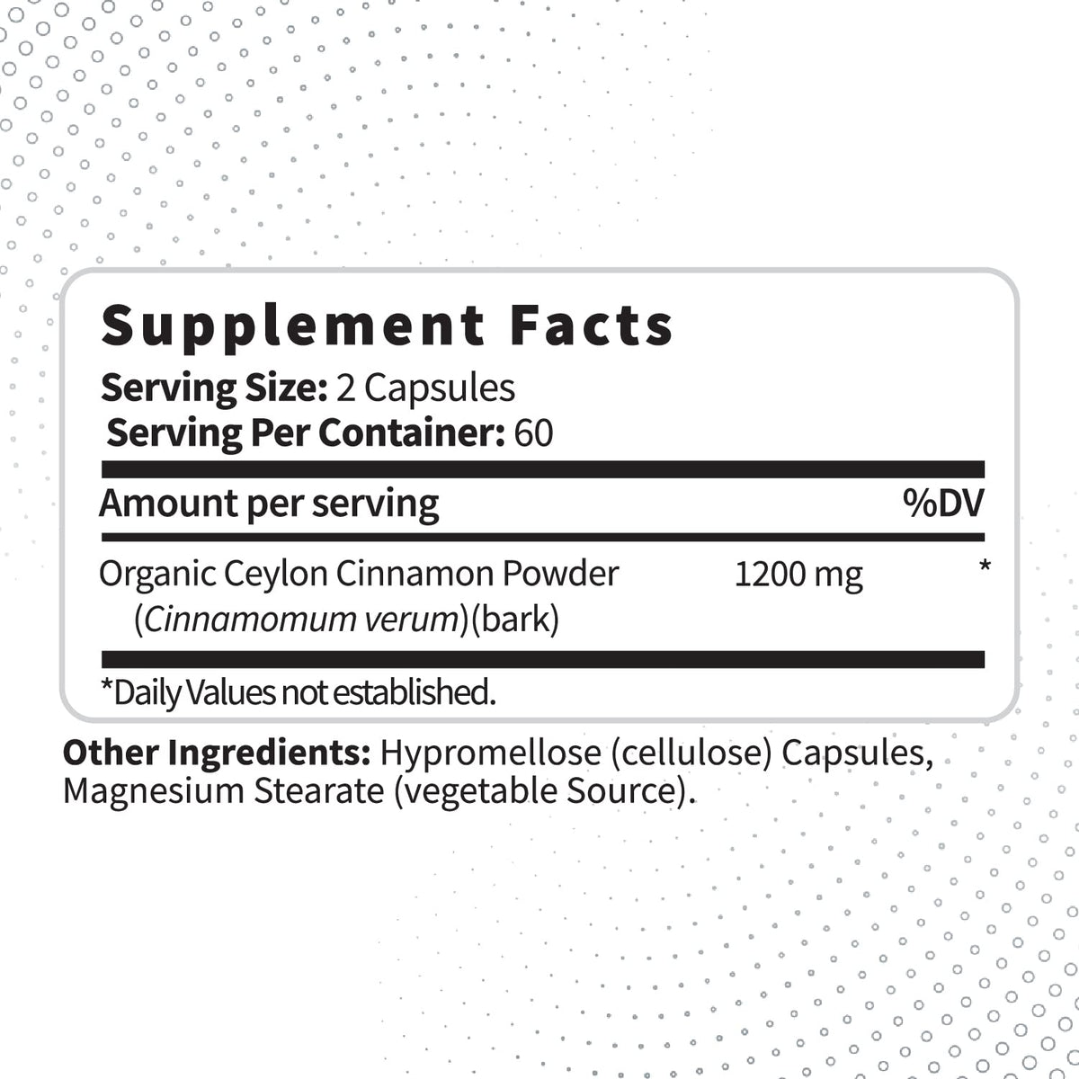 Type Zero Ceylon Cinnamon Capsules (1200mg | 120 Capsules) - Natural, Non-GMO, Gluten Free, Organic Cinnamon Bark Supplement Type ZeroBuy Supplements Australia