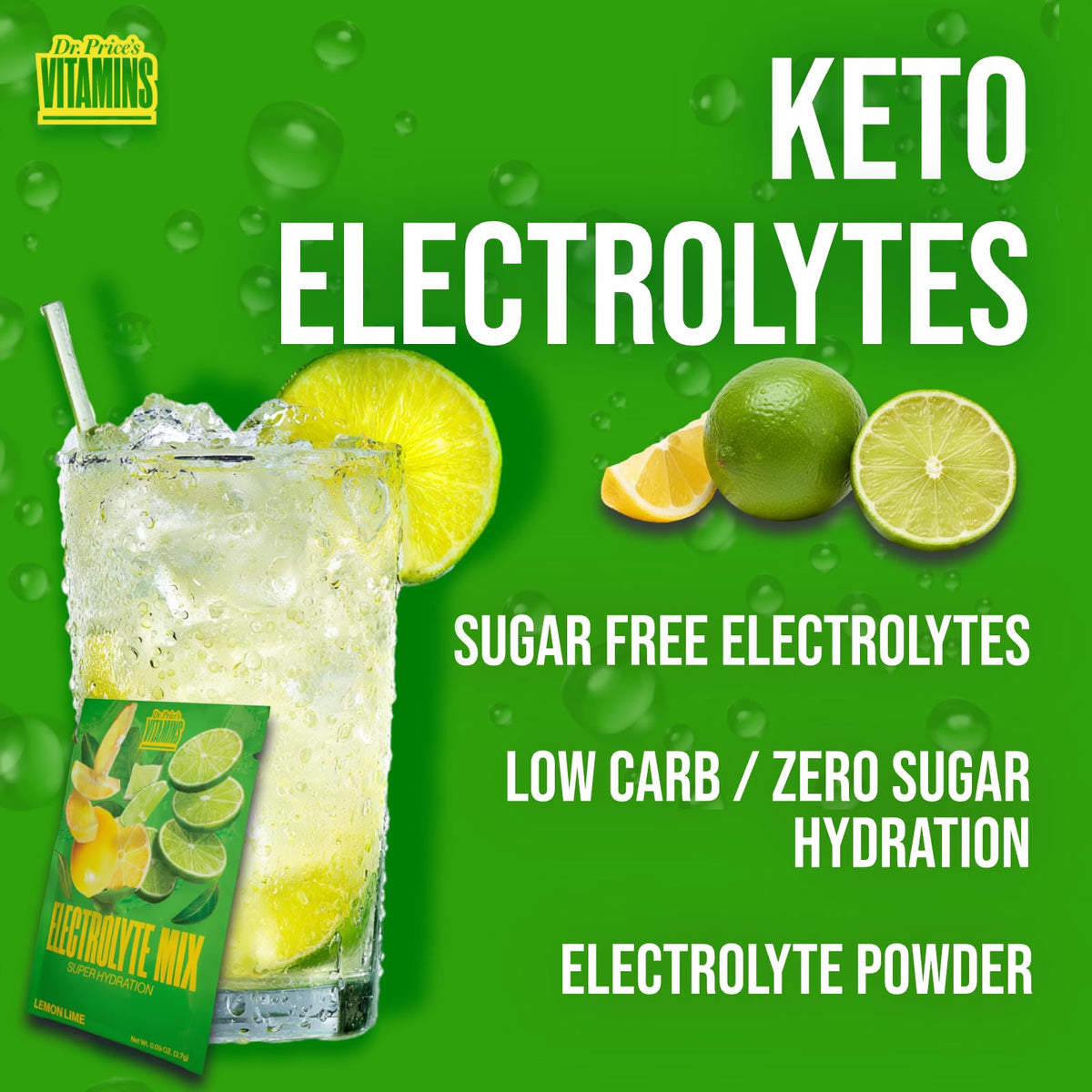 Dr. Price’s Electrolytes Powder Packets – Lemon Lime, 30 Packs | Sugar Free Electrolytes | Hydration Drink Mix, 72+ Trace Minerals, Manganese | Keto Electrolytes, Vegan, Doctor-Formulated, Made in USA Dr. Price's Vitamins buy supplements Au