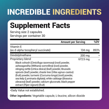 Dr. Berg DIM Supplement Estrogen Balance - Original Estrogen Supplement for Women with Diindolylmethane for Menstrual Symptoms & Menopause Relief & Black Pepper for Enhanced Absorption - 60 Capsules Dr. Berg NutritionalsBuy Supplements Australia
