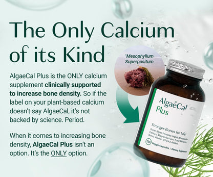 AlgaeCal - Bone Builder Pack for Bone Density Increase, Clinically Supported Plant Based Calcium Supplement & Strontium, Vitamins K2 (100mg), D3 (1600 IU), Magnesium & 16 Essential nutrients ALGAECALBuy Supplements Australia