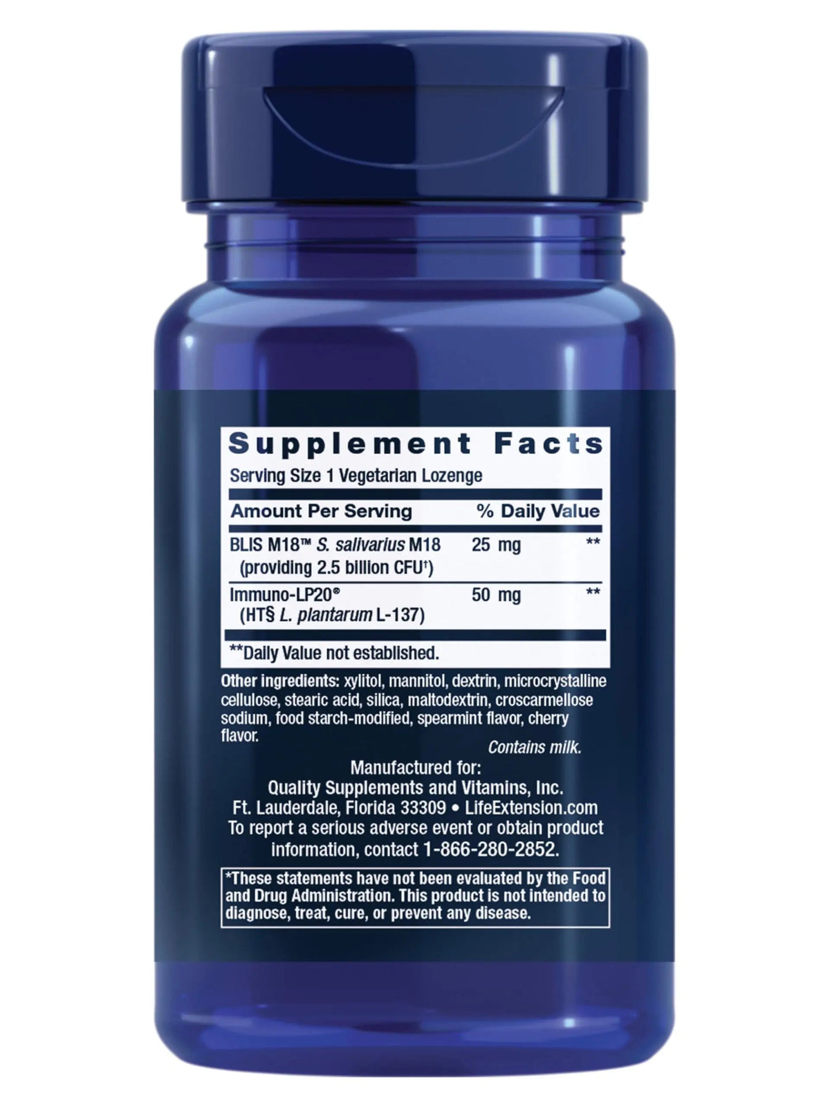 Life Extension FLORASSIST® Probiotic Oral Hygiene, Oral probiotic for Teeth and Gums, pH Levels, Dental Hygiene, Immune Support, BLIS M18™, Once Daily, Gluten Free, Vegetarian, 30 lozenges Life ExtensionBuy Supplements Australia