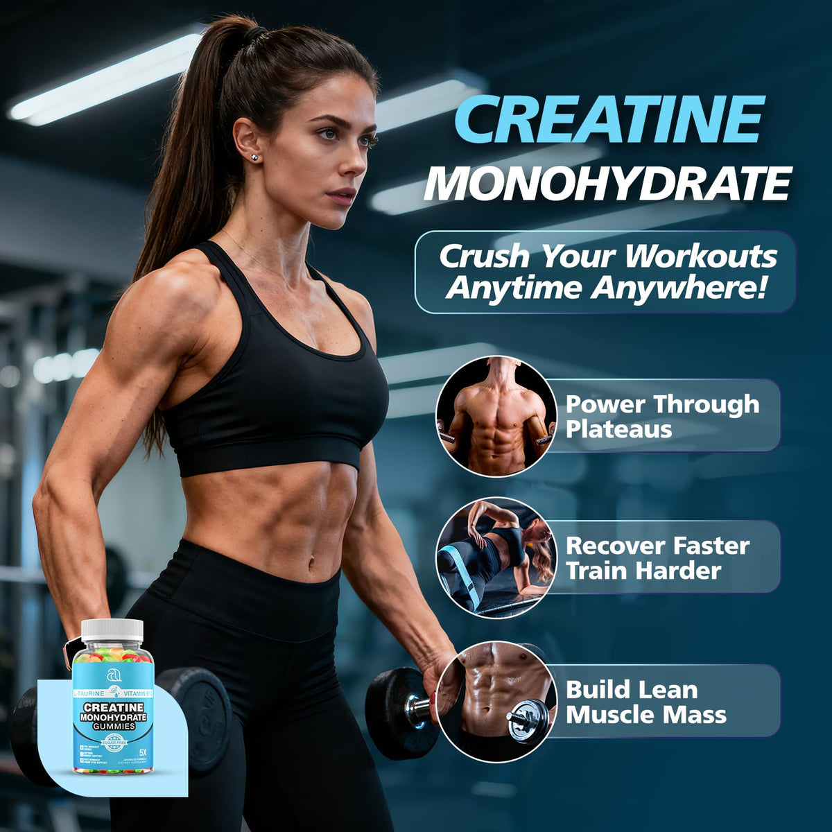 DRZIHOOCH Creatine Gummies for Women & Men - Creatine Monohydrate Gummies Tasty Chewable Supplement, Muscle Support & Energy Boost (2 Pack) DRZIHOOCHBuy Supplements Australia