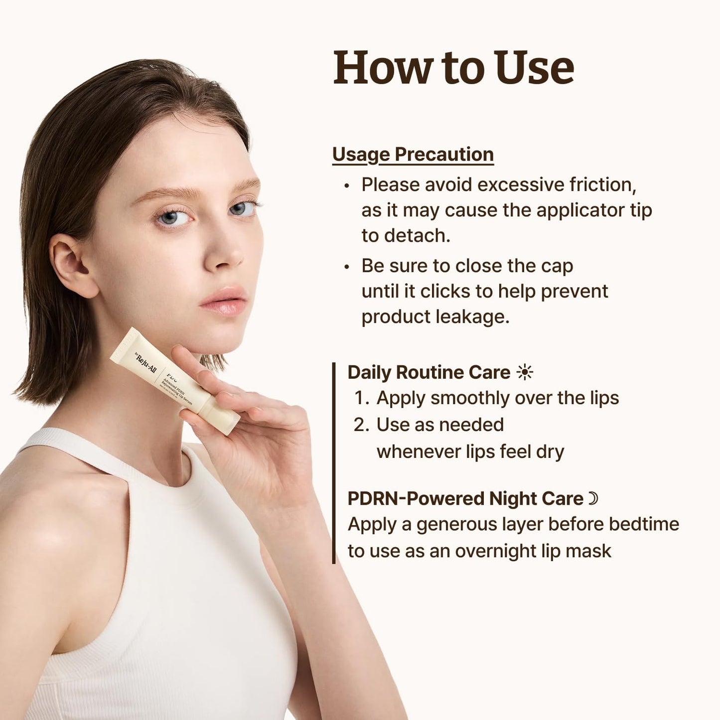 Dr. Reju-All Advanced PDRN Rejuvenating Lip Serum – Hydrating Lip Balm with Lipozip PDRN for Glowy, Dewy Lips