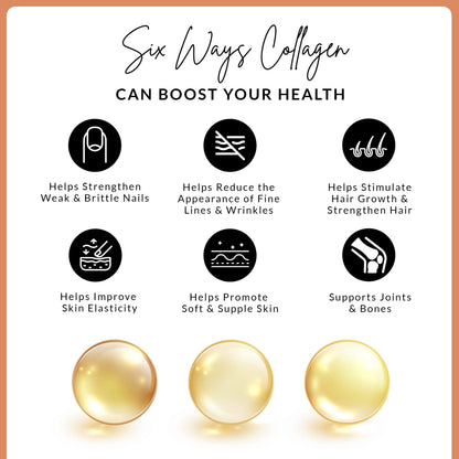Marine Collagen Peptides Capsules - Hydrolyzed Collagen Supplements for Women & Men - High Strength Capsules Formula BIRCH & WILDEBuy Supplements Australia