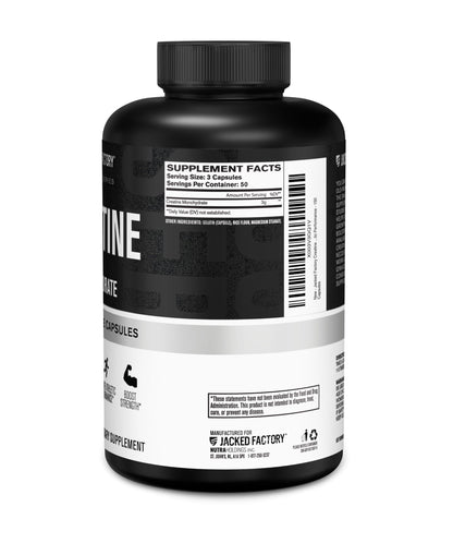 Jacked Factory Creatine Monohydrate Capsules - Creatine Pills for Muscle Growth, Increased Strength, Enhanced Energy Output and Improved Athletic Performance - 150 Capsules Jacked FactoryBuy Supplements Australia