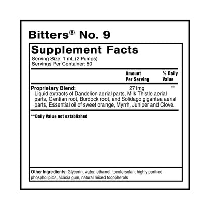 Quicksilver Scientific Dr. Shade's Bitters No. 9 - for Digestion - Fast Acting Liposomal Digestive Bitters with Milk Thistle, Burdock Root & Juniper Essential Oil - Digestive Support (50ml) Quicksilver ScientificBuy Supplements Australia