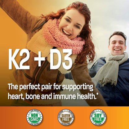 Bronson Vitamin K2 (MK7) with D3 Supplement Non-GMO Formula 5000 IU Vitamin D3 BronsonBuy Supplements Australia