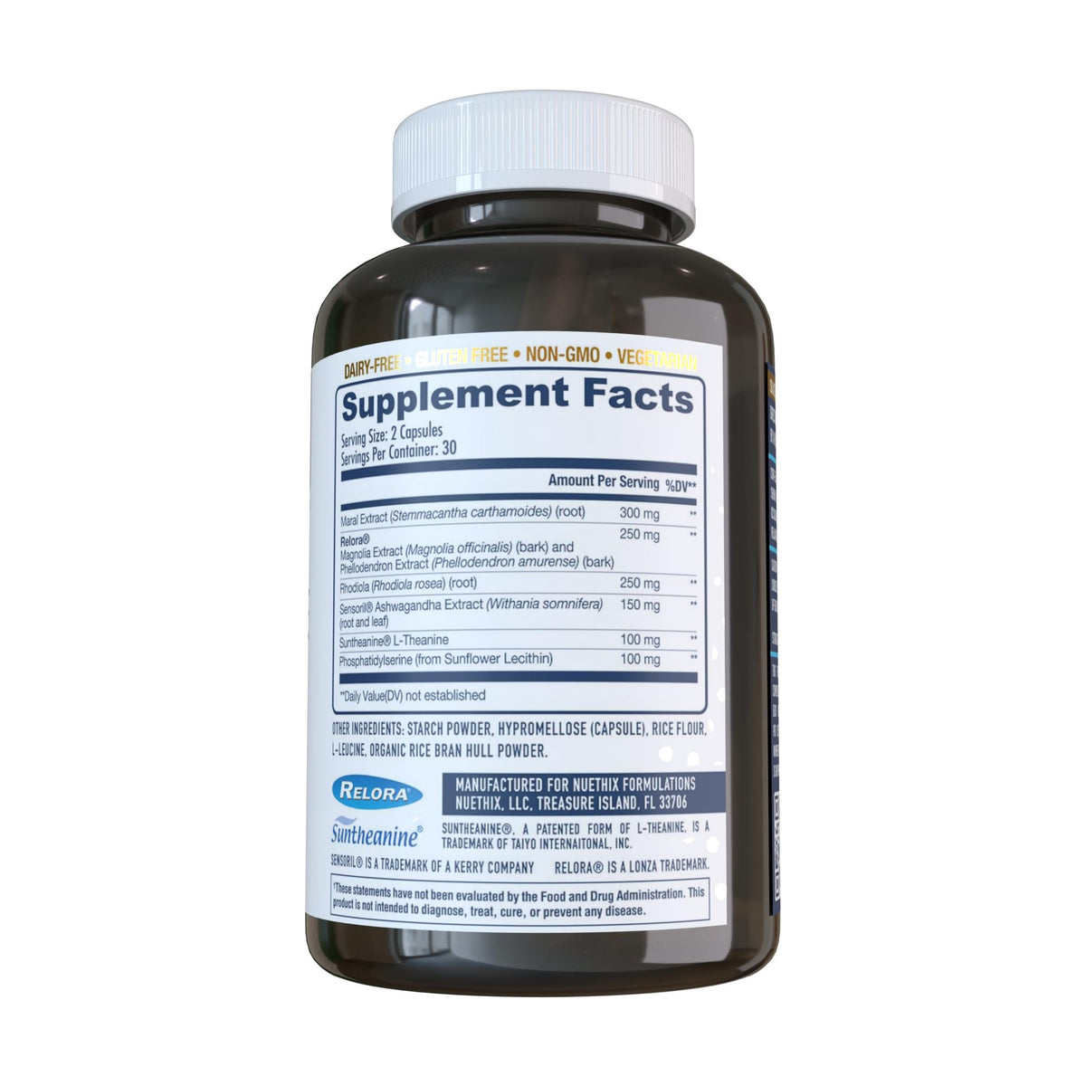 NuEthix Formulations Cort-Eaze - Cortisol Supplement - Health Support Supplement with Ashwagandha, L-Theanine & Rhodiola Rosea - Relaxation and Deep Sleep, 60 Capsules, 30 Servings NuEthix FormulationsBuy Supplements Australia