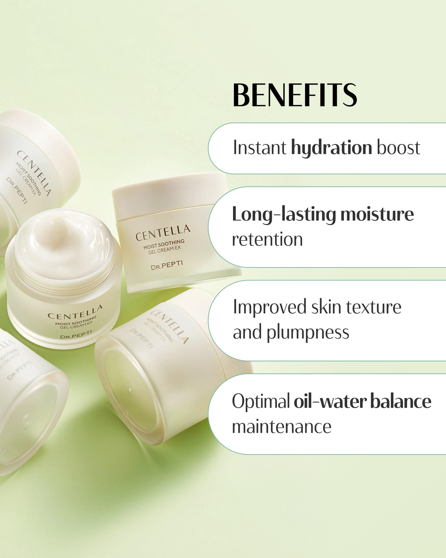 dr.pepti Centella Cooling Gel Cream – 77% Centella, 5-Type Hyaluronic Acid & Peptides – Water-Gel Moisturizer for Redness, Sensitive & Post-Retinol Skin – No Pilling, Sleeping Pack Use, 2.37 fl oz dr.pepti buy supplements Au