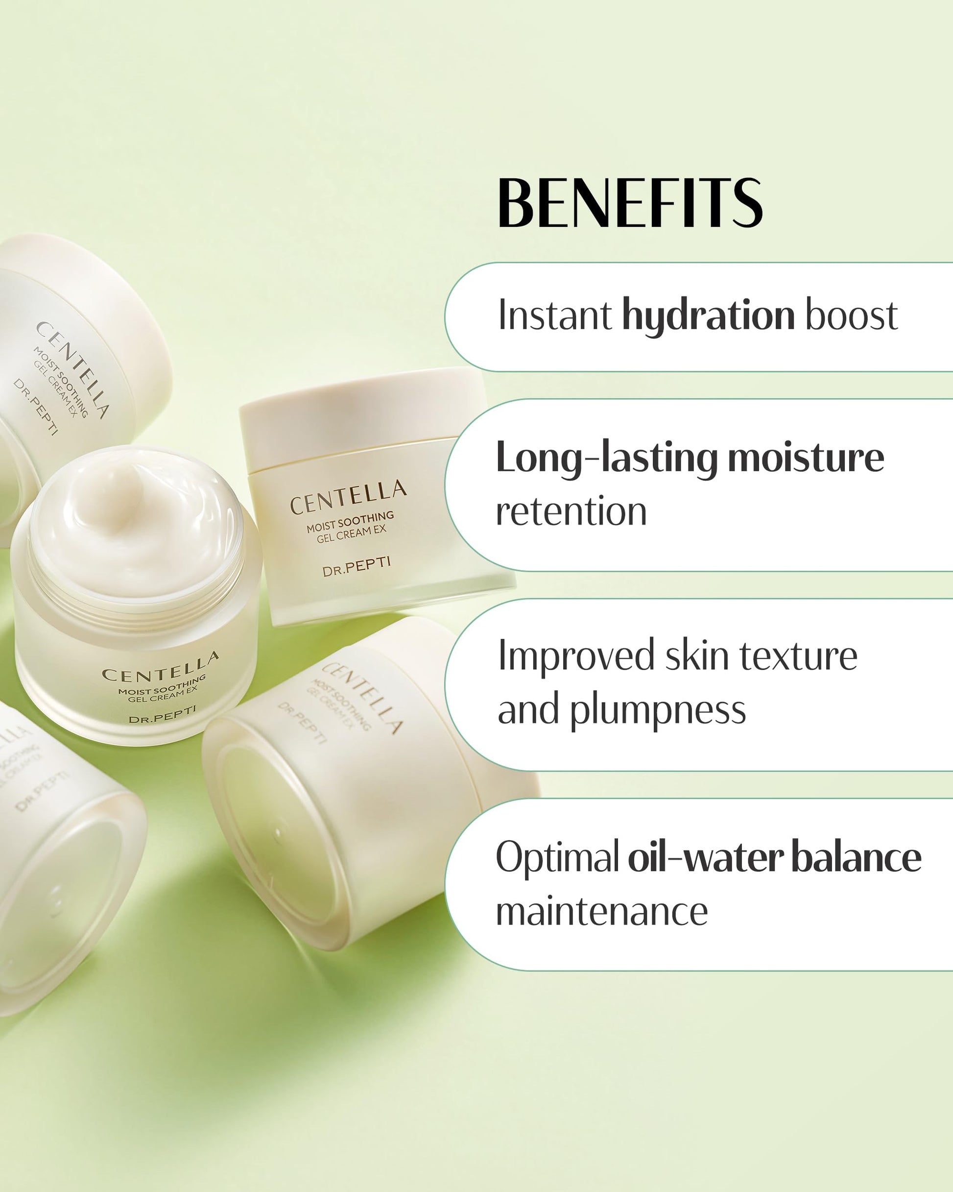 dr.pepti Centella Cooling Gel Cream – 77% Centella, 5-Type Hyaluronic Acid & Peptides – Water-Gel Moisturizer for Redness, Sensitive & Post-Retinol Skin – No Pilling, Sleeping Pack Use, 2.37 fl oz dr.pepti buy supplements Au