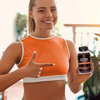 Effective Nutra Saffron Gummies for Adults 88.5mg - Mood Support & Stress Relief with GABA, Passion Flower - 5-in-1 Formula - Sugar-Free, Vegan, Non-GMO, Made in USA - 90 Count (45-Day Supply) Effective Nutra buy supplements Au