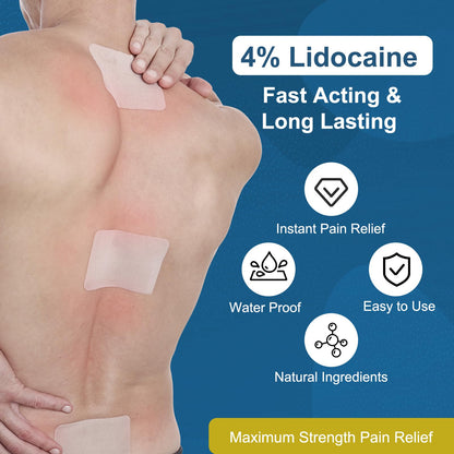 Teemofe 4% Lidocaine Pain Relief Patches – Maximum OTC Strength, Fast-Acting Targeted Relief, 30 Count, for Muscle & Joint Discomfort-01029-10 TeemofeBuy Supplements Australia