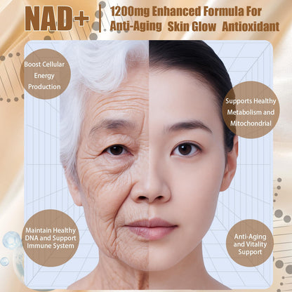 NAD+Advanced Cellular Renewal - 1200mg NAD+Liquid Supplements for Energy & Focus - 10 Vials (1) LexenicBuy Supplements Australia