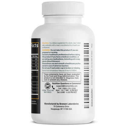Bronson Ginkgo, Bacopa & Acetyl L-Carnitine Brain & Memory Support Complex with L-Tyrosine, Choline, CoQ10 & Phosphatidylserine Plus Key B Vitamins Non-GMO, 30 Tablets BronsonBuy Supplements Australia