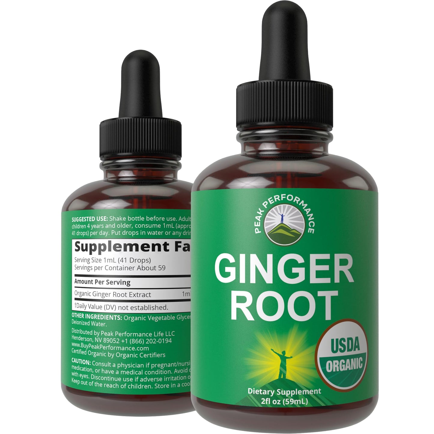 USDA Organic Ginger Root Extract Liquid Drops. Zero Sugar, Non Bitter Vegan Ginger Oil Supplement for Immune, Digestive + Gut Support. High Bioavailability, Gluten Free for Women and Men. Take Orally Peak PerformanceBuy Supplements Australia