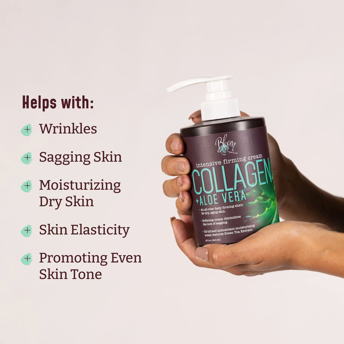 BLOOM Collagen Lotion Skin Care Firming Body Cream, Intensive Anti Aging Moisturizer BLOOM IT'S A GREAT SKIN DAY!Buy Supplements Australia