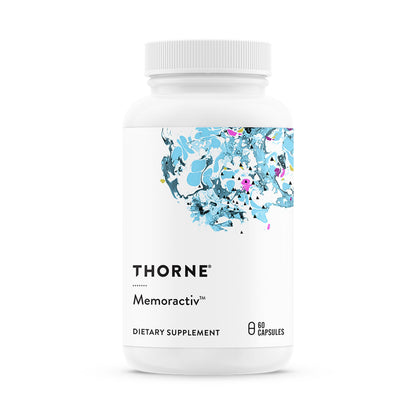 THORNE - Memoractiv - Nootropic Brain Supplement for Focus, Creativity, and Concentration - Ashwagandha, Ginkgo, Lutemax, Bacopa, Pterostilbene - Gluten-Free, Dairy-Free* - 60 Capsules - 30 Servings THORNEBuy Supplements Australia