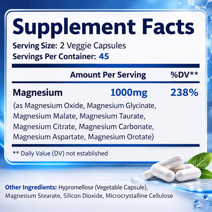 Top Nurex Magnesium Complex Supplement for Women & Men | 1000mg Maximum Absorption | 8 Magnesium Forms Including Glycinate, Citrate, Malate | Supports Relaxation, Sleep, Bone Strength | 90 Capsules Art anime buy supplements Au