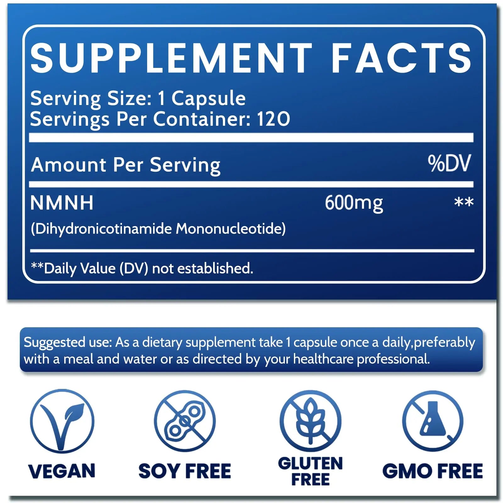 Pure NMNH(NMN Supplement Alternative)(Dihydronicotinamide Mononucleotide)for Women with Skin Aging 600mg: NAD Supplement for Anti-Aging Breakthrough - Boost NAD+ levels Liposome Capsules 120 Servings HEALGUTBuy Supplements Australia