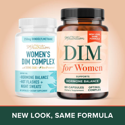 DIM Supplement for Women 250 mg | Estrogen & Hormone Balance | Menopause, Hot Flashes & Night Sweats Support | DIM Complex Estrogen Supplement for Women | with BioPerine | Gluten-Free | 60 Ct SMNutritionBuy Supplements Australia