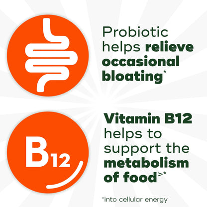 Align Probiotic, Bloating Relief + Food Digestion, Probiotics for Women and Men, Probiotic Helps Soothe Occasional Bloating*, With Vitamin B12 to Help Break Down Food into Cellular Energy*,60 Gummies AlignBuy Supplements Australia