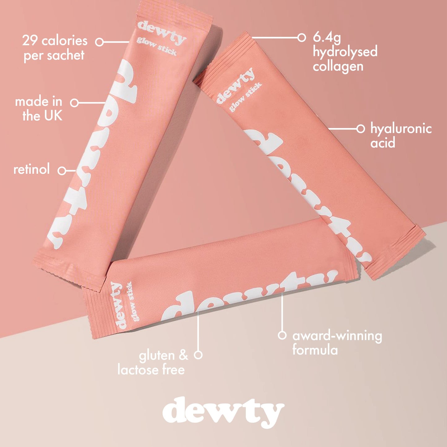 Dewty Collagen Drink - Peach Flavour Daily Collagen Supplements for Women - Individual Collagen Sachets DewtyBuy Supplements Australia