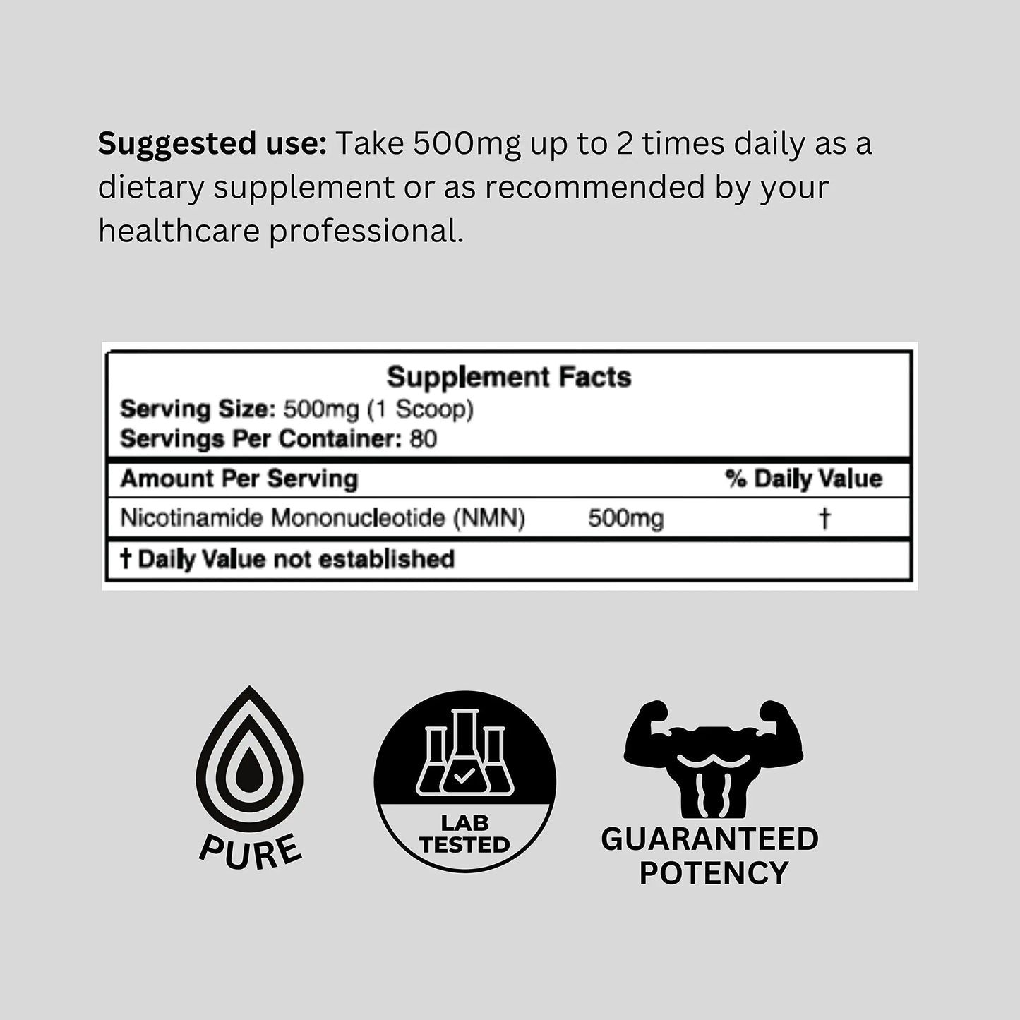 Probase Nutrition Longevity Pure NMN Powder 40 Grams - Ultra-Pure, Fully Stabilized, Pharmaceutical Grade NMN to Boost NAD+, Nicotinamide Mononucleotide Powder Supplement Probase NutritionBuy Supplements Australia