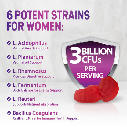 Menopause Supplement Gummies - 3 Billion CFU Women's Probiotics - Advanced Menopause Relief Formula for Women with Black Cohosh & Red Clover - Mild Hot Flashes & Night Sweats Support - 60 Gummies Nature's NutritionBuy Supplements Australia