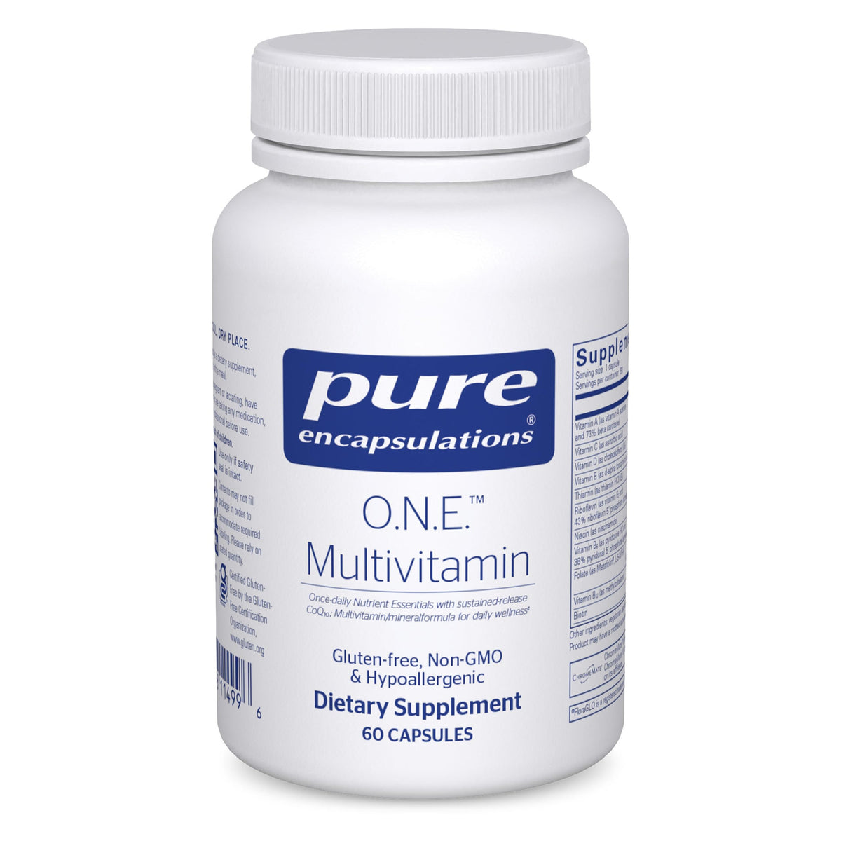 Pure Encapsulations O.N.E. Multivitamin - Once Daily Multivitamin with Antioxidant Complex Metafolin, CoQ10, and Lutein to Support Vision