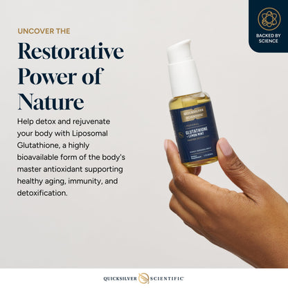 Quicksilver Scientific Liposomal Glutathione - Superior Absorption Oral Glutathione Supplement for Detox & Immune Support - Lemon Mint (1.7 fl oz) Quicksilver ScientificBuy Supplements Australia