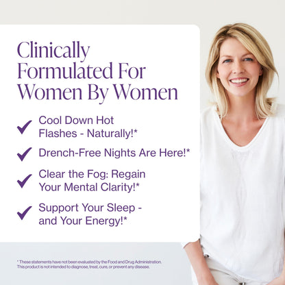 Menopause Supplements for Women - Natural Hormone Balance - Hot Flashes, Night Sweats, Sleep & Mood Support. with Sensoril® Ashwagandha, DIM, Chaste Berry & Black Cohosh Root - 60 Count Pure MicronutrientsBuy Supplements Australia