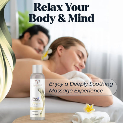 Promescent Massage Oil for Massage Therapy, Massage Oils for Date Night, Premium Body Oil for Men & Women to Relieve Stress & Sore Muscles, Essential Oils for Skin (4 oz) (Vanilla) Promescent buy supplements Au