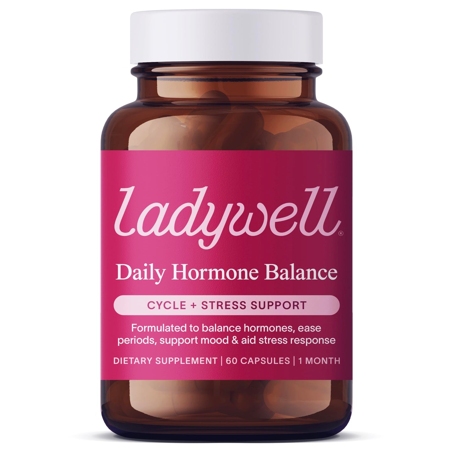 Ladywell Daily Hormone Balance Capsules | Natural Cycle Support for Women | Supports Mood, Bloating, Cramps, Skin Health & Cravings | with Chasteberry, B Vitamins, Ashwagandha, Saffron & More | 60 Ct LadywellBuy Supplements Australia