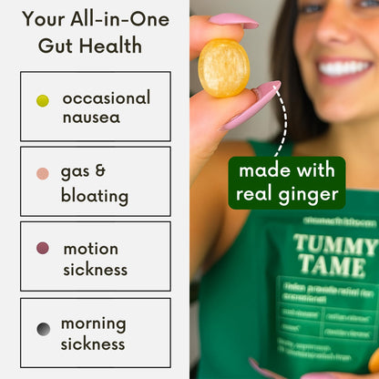 Stomach Bloom Fast-Acting Ginger for Nausea Relief | Herbal Relief for Pregnancy Nausea and Morning & Motion Sickness | Ginger, Lemon, Spearmint & B6. 28 Individually Sealed Drops. Stomach Bloom buy supplements Au