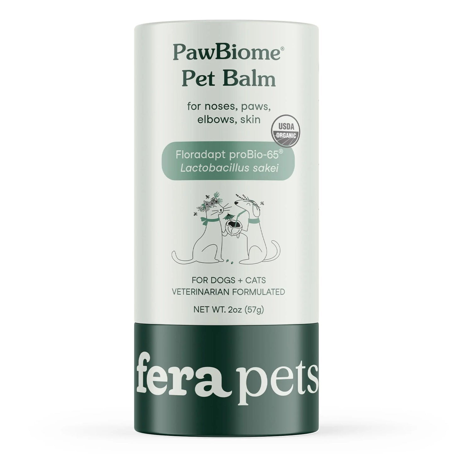 Fera Pets PawBiome® - Cat & Dog Balm for Paws and Nose with Postbiotics - Encourages Skin Recovery - Balances Skin Microbiome - Supports The Skin's Natural Barrier - 2 oz Stick Fera PetsBuy Supplements Australia