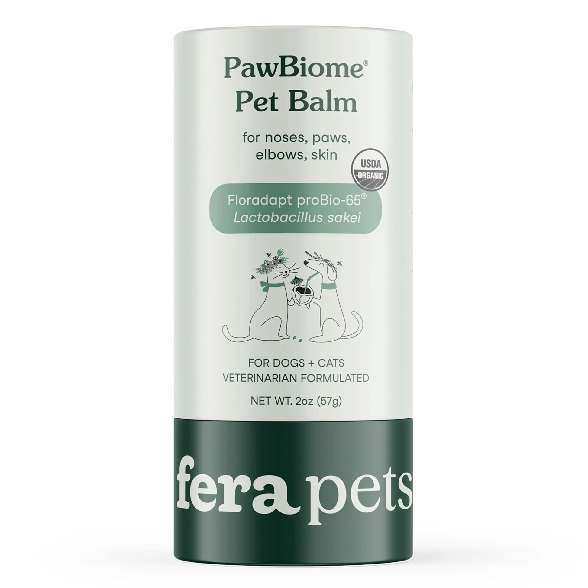 Fera Pets PawBiome® - Cat & Dog Balm for Paws and Nose with Postbiotics - Encourages Skin Recovery - Balances Skin Microbiome - Supports The Skin's Natural Barrier - 2 oz Stick Fera PetsBuy Supplements Australia