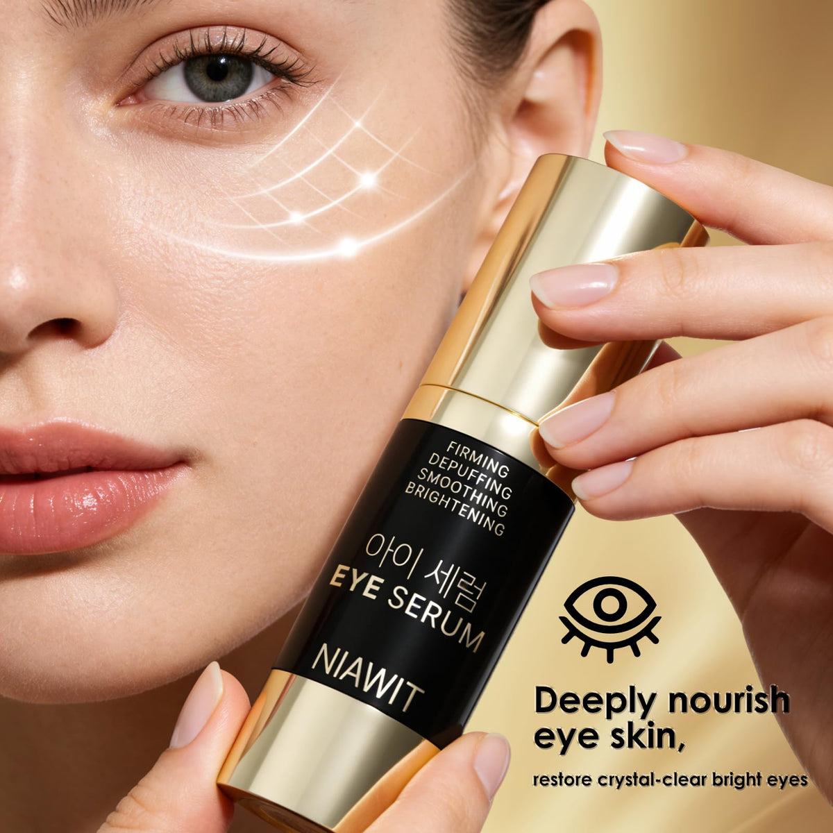 NIAWIT Eye Serum – Anti-Fatigue Eye Care for Dark Circles, Puffiness & Fine Lines with Niacinamide, Peptides & Caffeine – Gentle Clean Beautiful for Daily Use Around the Delicate Eye Area NIAWIT buy supplements Au