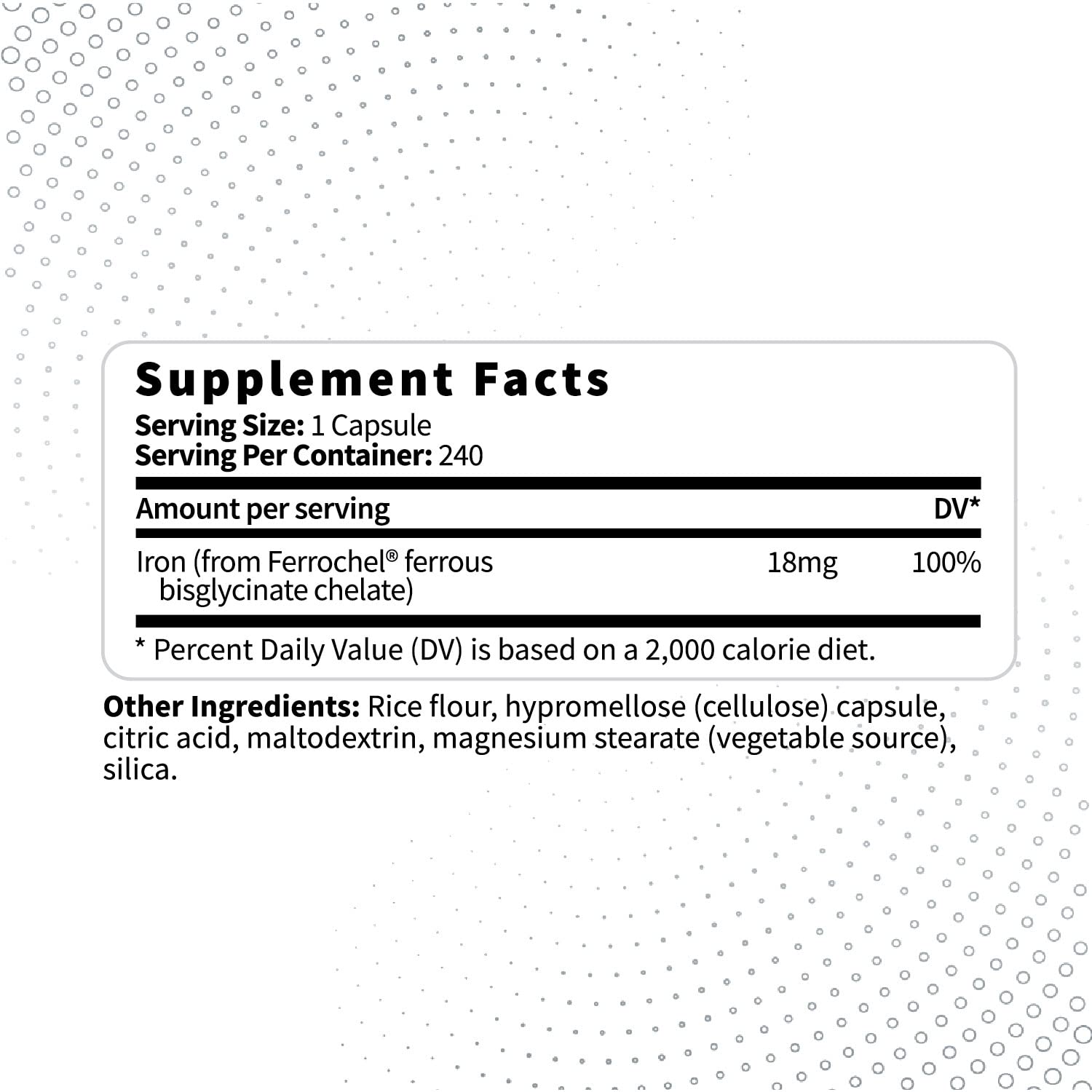 Type Zero Iron Chelate Capsules (18 MG, 240 CAPS) from Ferrochel Ferrous Bisglycinate Chelate - Non-GMO and Gluten Free Type ZeroBuy Supplements Australia