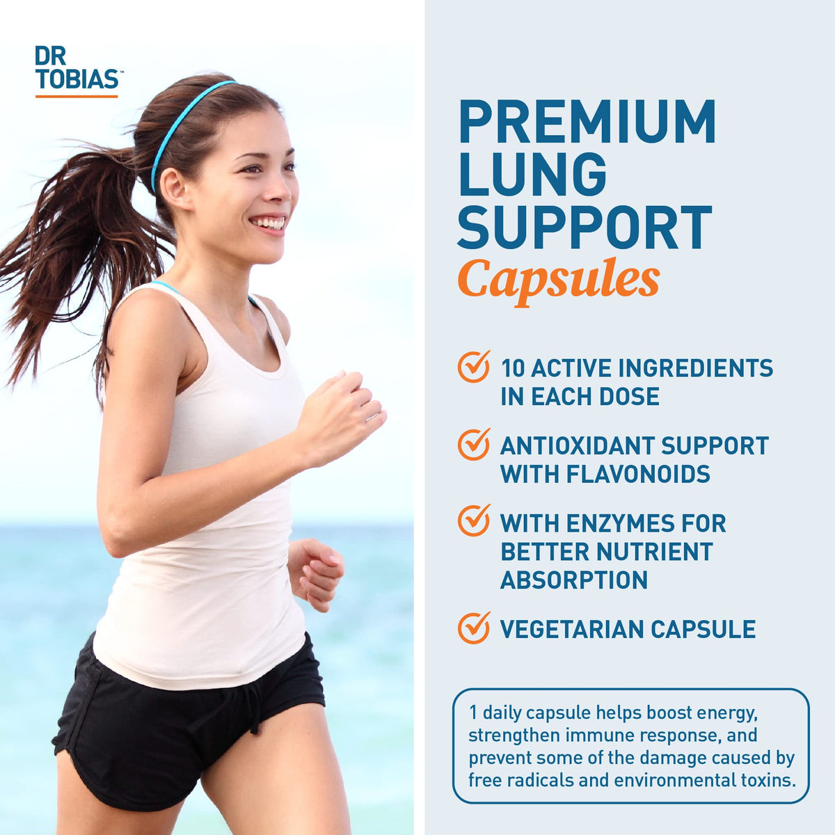 Dr. Tobias Lung Health, Lung Support Supplement with Vitamin C, Butterbur, Quercetin Dr. TobiasBuy Supplements Australia