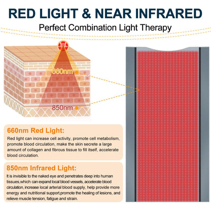 Red Light Therapy for Body - Full Body Red Light Therapy Mat, 71.0x33.30in, 2570Pcs 660nm KaoudtBuy Supplements Australia