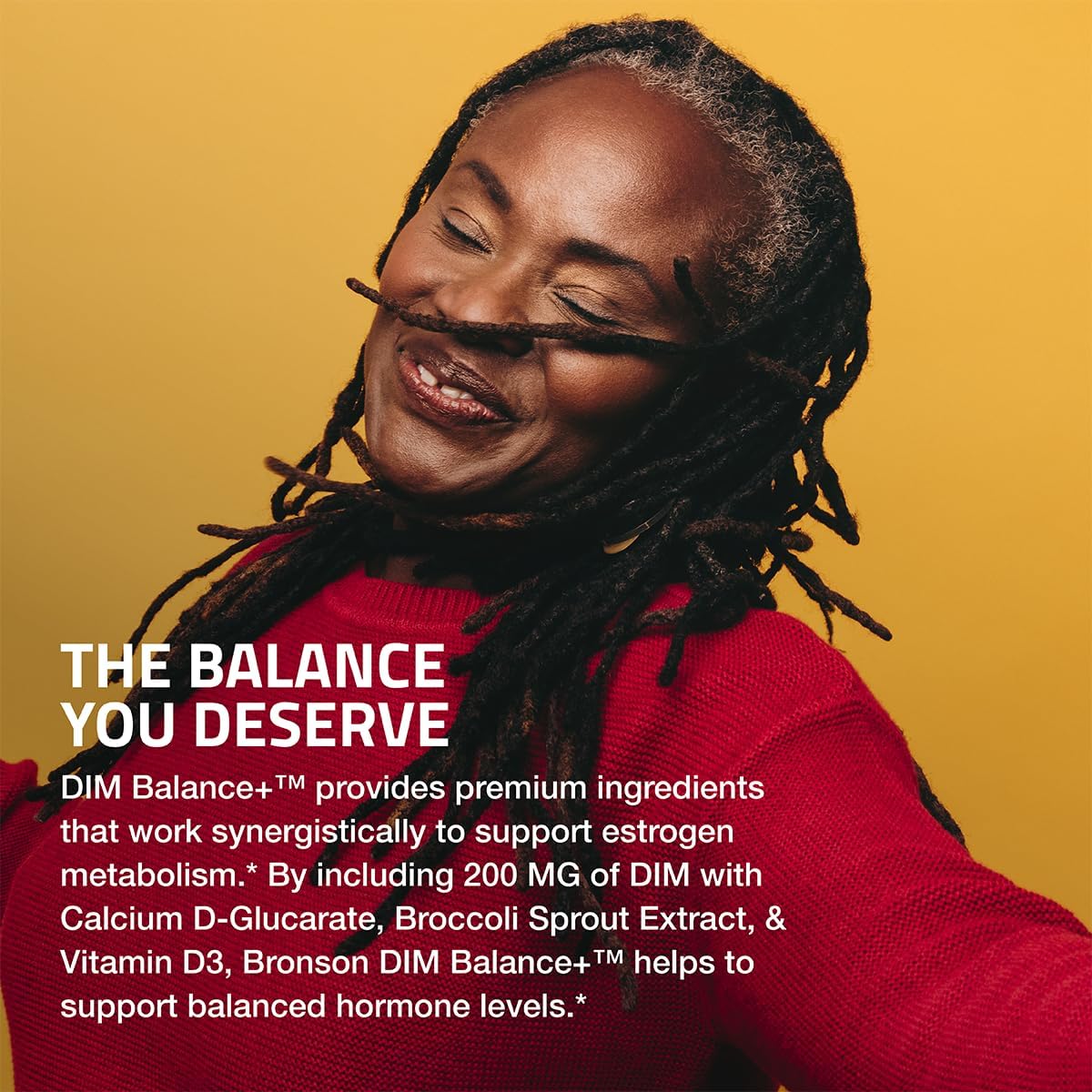 Bronson DIM Balance+ Calcium D-Glucarate, Broccoli Sprouts and Vitamin D3 200 MG of DIM per Capsule Supports Estrogen Metabolism and Balanced Hormone Levels Non-GMO, 30 Vegetarian Capsules BronsonBuy Supplements Australia