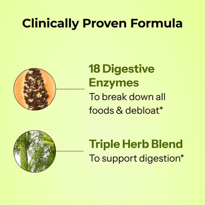 HUM Flatter Me Digestive Enzymes for Women & Men, Digestive Health Bloating Supplement with Ginger & Peppermint Leaf, Fast Acting Anti Bloat Pills Multi Enzyme for Debloating, Vegan, 60 Capsules HUMBuy Supplements Australia
