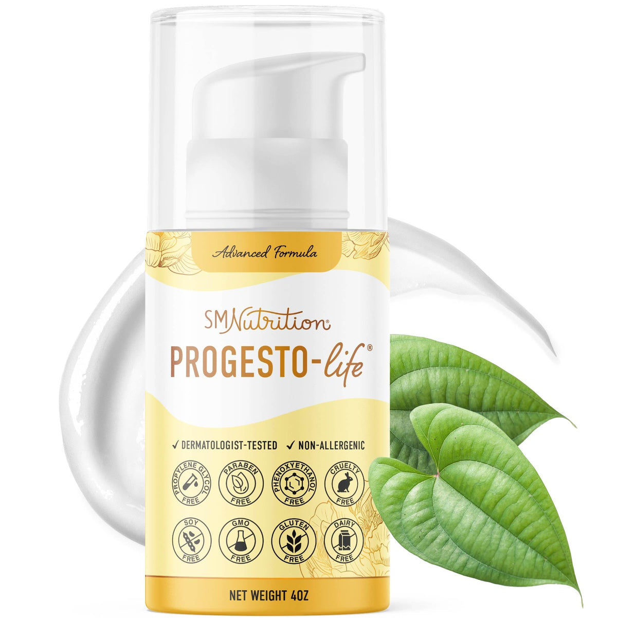 SMNutrition Advanced Progesto-Life Balancing Skin Cream for Women 4oz | Cosmetic Skin Cream | Dermatologist-Tested, Hypoallergenic & Cruelty-Free | 96 Applications SMNutritionBuy Supplements Australia