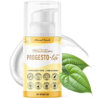 SMNutrition Advanced Progesto-Life Balancing Skin Cream for Women 4oz | Cosmetic Skin Cream | Dermatologist-Tested, Hypoallergenic & Cruelty-Free | 96 Applications SMNutritionBuy Supplements Australia