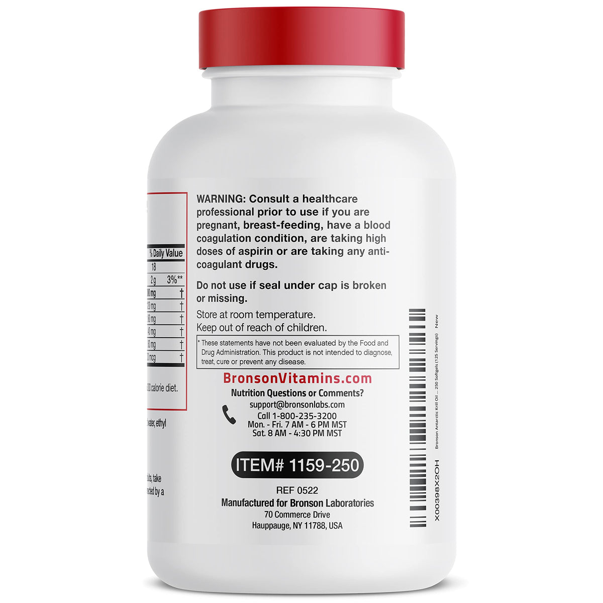 Bronson Antarctic Krill Oil 2000 mg with Omega-3s EPA, DHA, Astaxanthin and Phospholipi BronsonBuy Supplements Australia