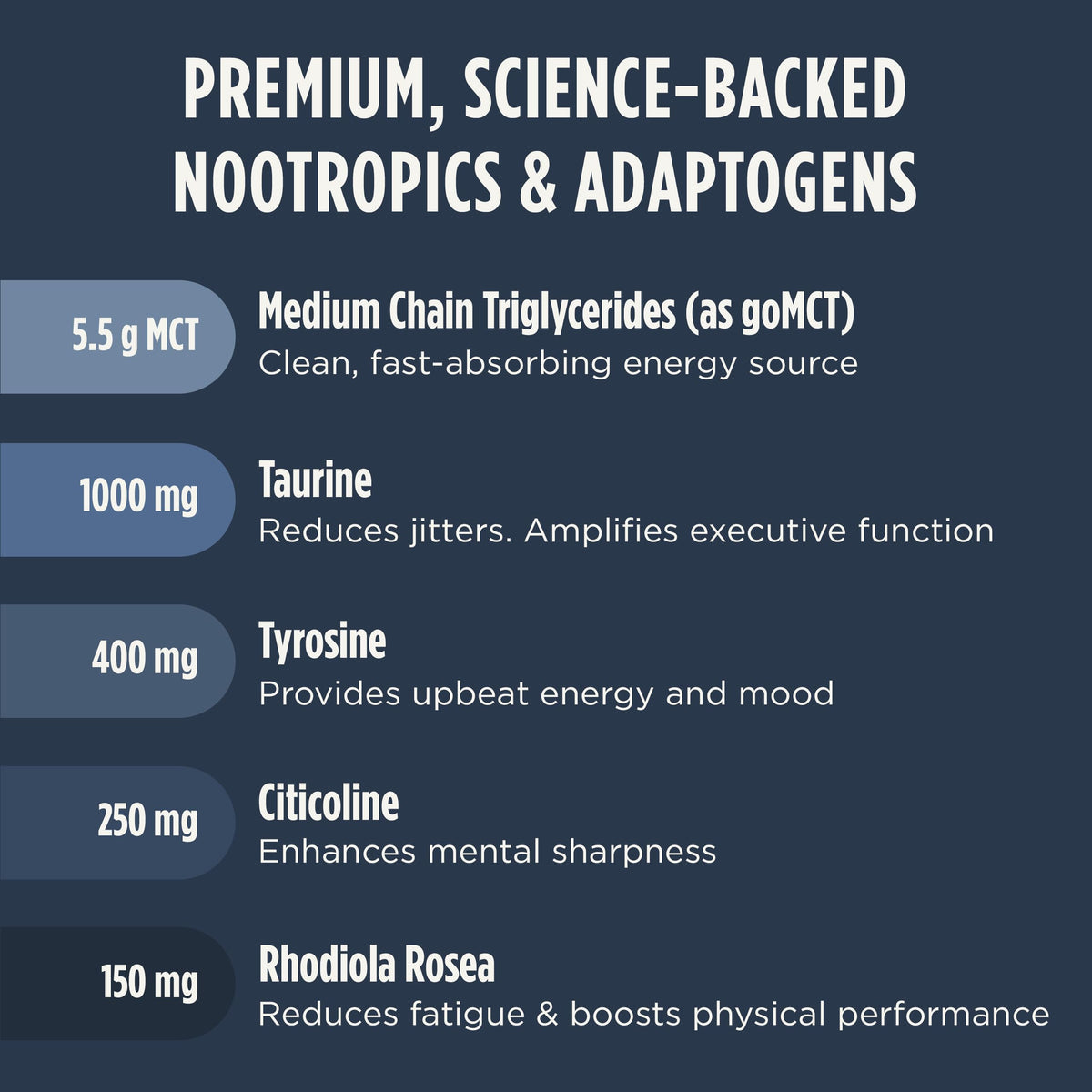 LIFESTACKS Focus Coffee Creamer for Energy & Clarity - MCT Powder + Nootropics + Adaptogens - Boost Productivity Without Jitters or Crash - Keto, Vegan, 0 Sugar - with Taurine, L-Tyrosine, Rhodiola LIFESTACKSBuy Supplements Australia