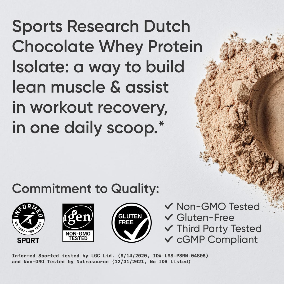 Sports Research Whey Protein Isolate - Sports Nutrition Protein Powder 25g per Serving Sports ResearchBuy Supplements Australia