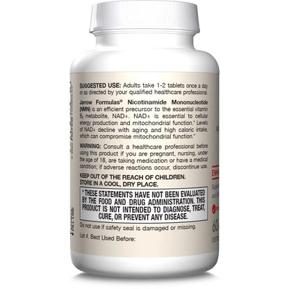 Jarrow Formulas Nicotinamide Mononucleotide (NMN) - 60 Tablets - Supports Energy Production - Dietary Supplement - Vegan, Gluten Free, Non-GMO - 60 Servings (Packaging May Vary) Jarrow FormulasBuy Supplements Australia