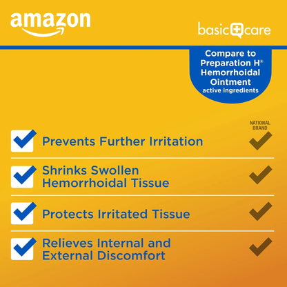 Amazon Basic Care Hemorrhoid Ointment, Fast-Acting Pain Relief, Relieves Burning, Itching, Swelling and Discomfort, 2 ounce (Pack of 1) Amazon Basic CareBuy Supplements Australia
